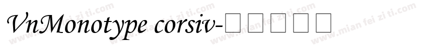 VnMonotype corsiv字体转换